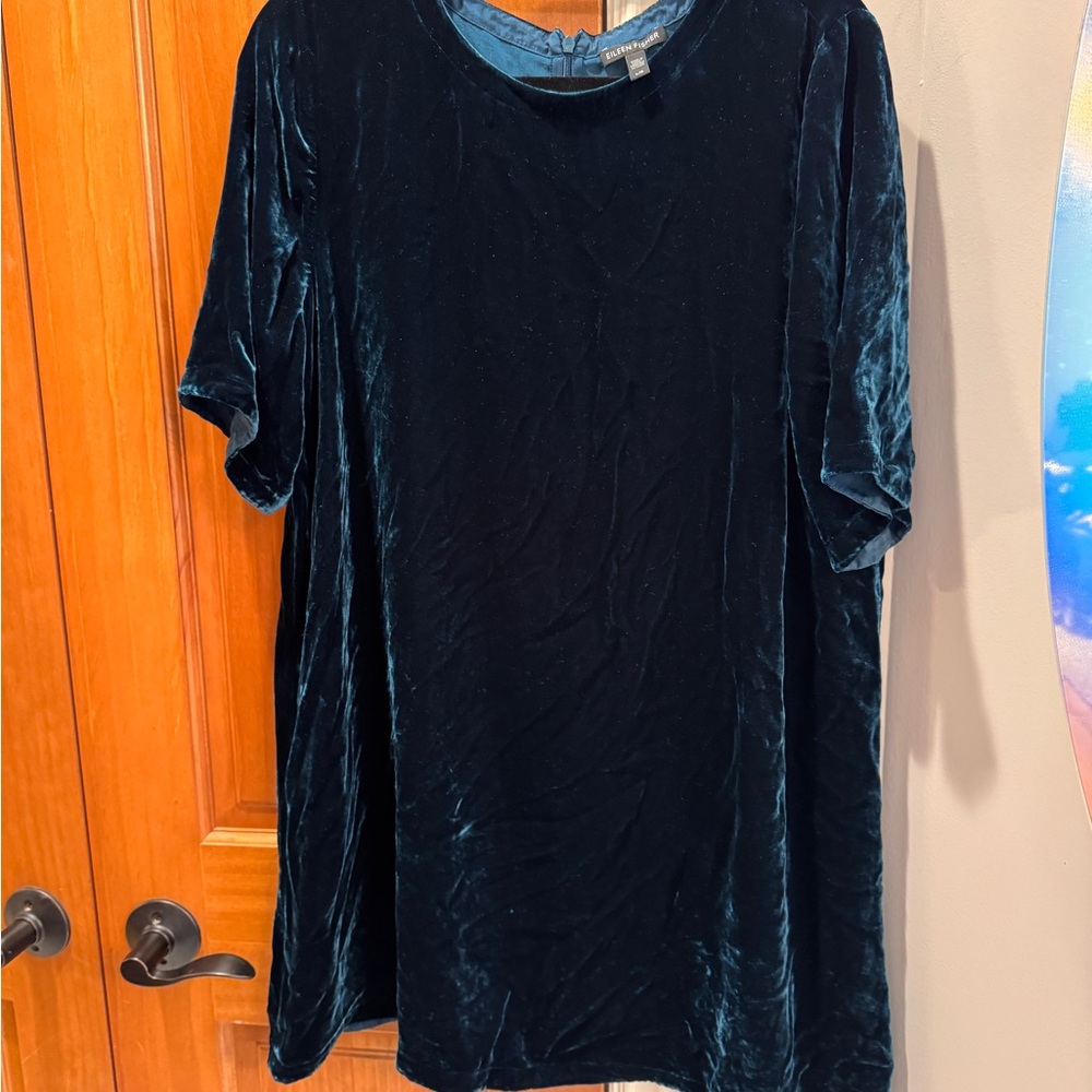 Eileen Fisher Green Velvet Tunic